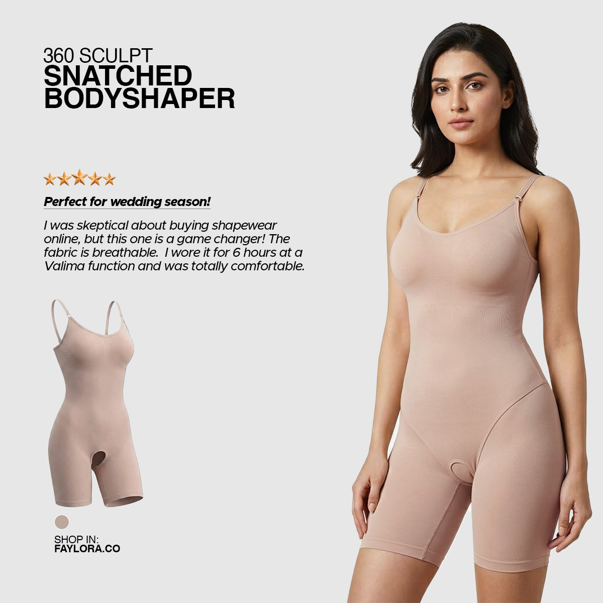 Sculpt 360° Bodysuit – Open Crotch Shaper