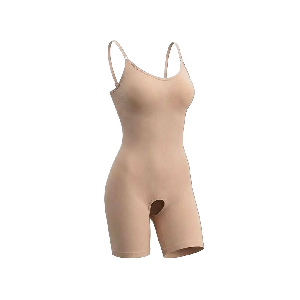 Waist Trainer Full Body Shapers Bodysuit Open Crotch Body Shaper