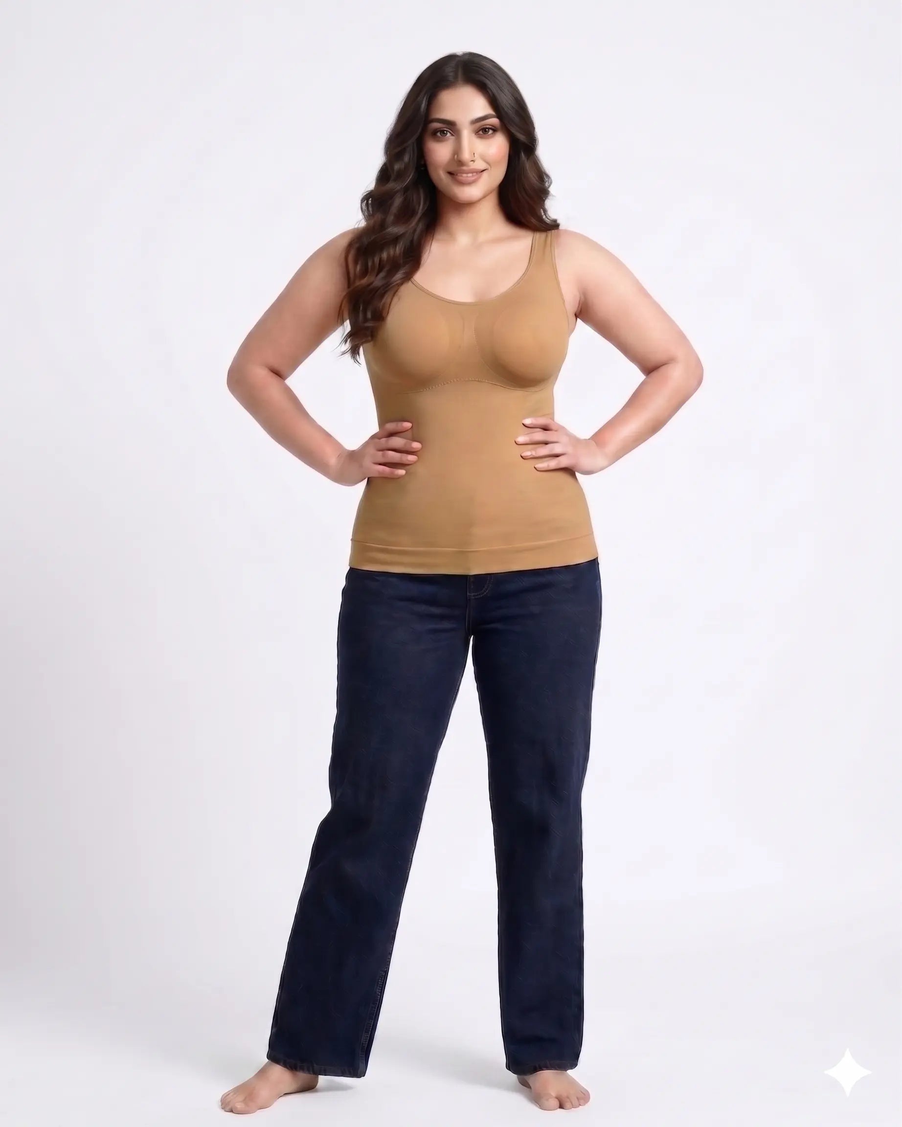 Seamless Slimming Cami with Built-In Bra