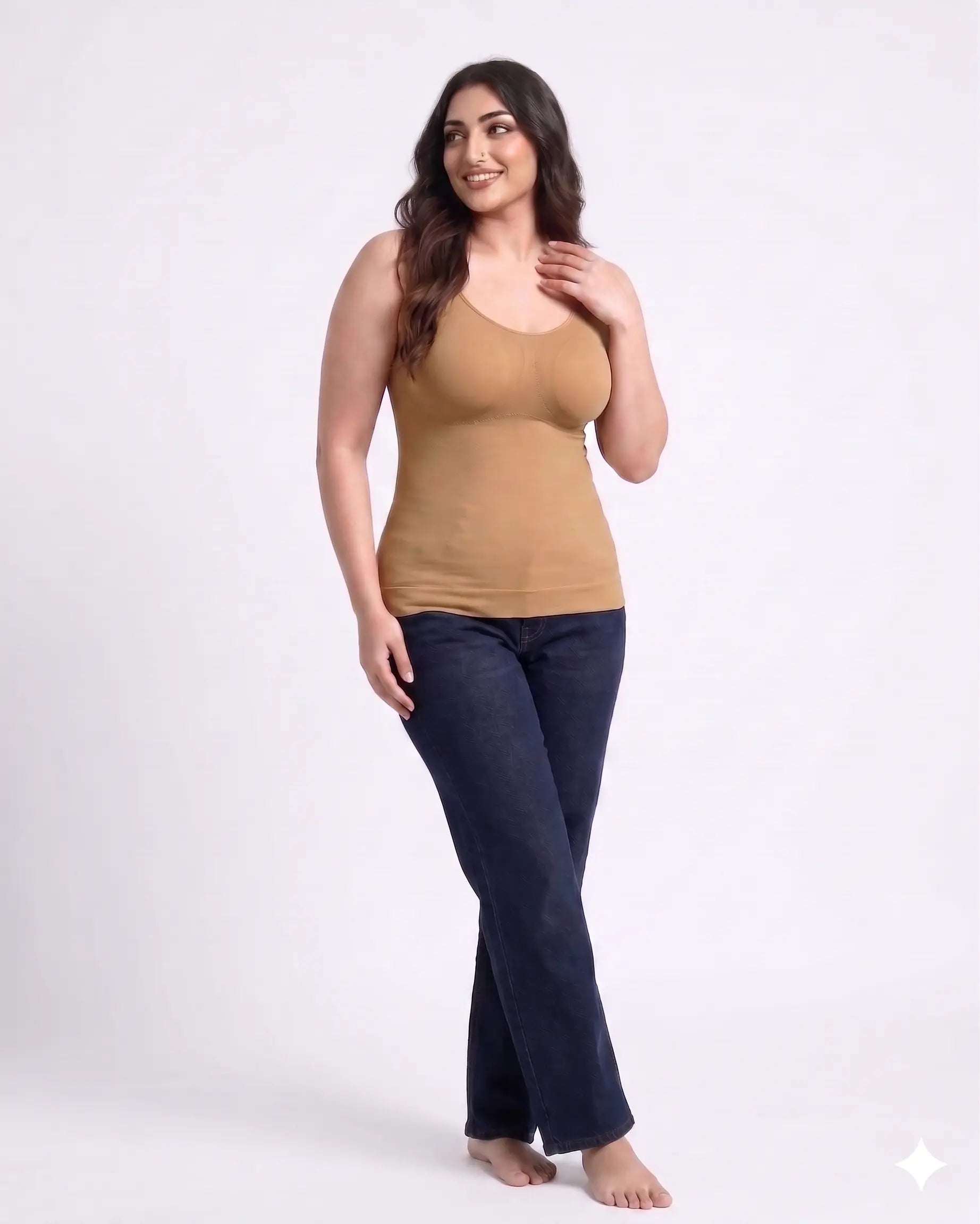 Seamless Slimming Cami with Built-In Bra
